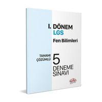 8. Sınıf LGS Fen Bilimleri 1. Dönem 5 Deneme Editör Yayınları