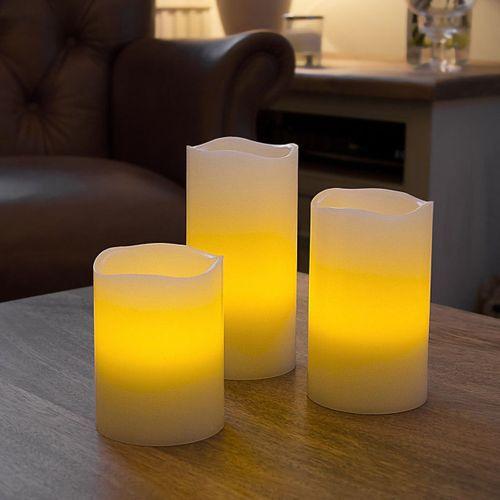 WARM LİGHT LED REMOTE CONTROL ELECTRONİC CANDLE KUMANDALI GÜN IŞIĞI IŞIKLI MUM 3LÜ SET IŞIKLI MUM