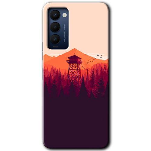 Tecno Camon 18 Kılıf HD Desen Baskılı Arka Kapak - Gözlem Kulesi