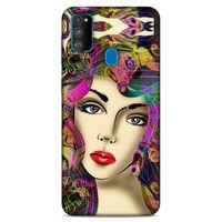 Lopard Samsung Galaxy M30s Uyumlu Kılıf Sürreal Yüzler ♀ (17) Tasarım Kılıf Baskılı