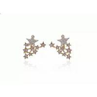 Taşlı Yıldız Küpe - Altın