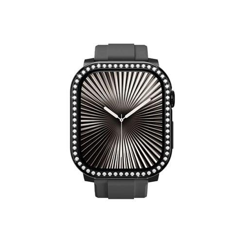 Apple Watch 10 46mm Amazingthing Gleam Fit FullGuard Taşlı Sert PC Kasa ve Ekran Koruyucu