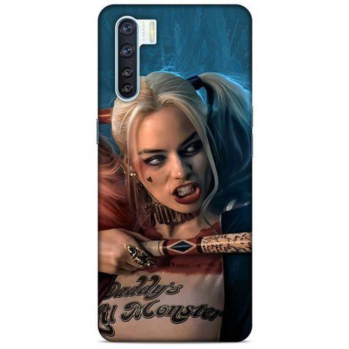 Oppo A91 Uyumlu Kılıf Harley Quinn (13) Silikon Kap Mavi