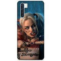 Oppo A91 Uyumlu Kılıf Harley Quinn (13) Silikon Kap Mavi