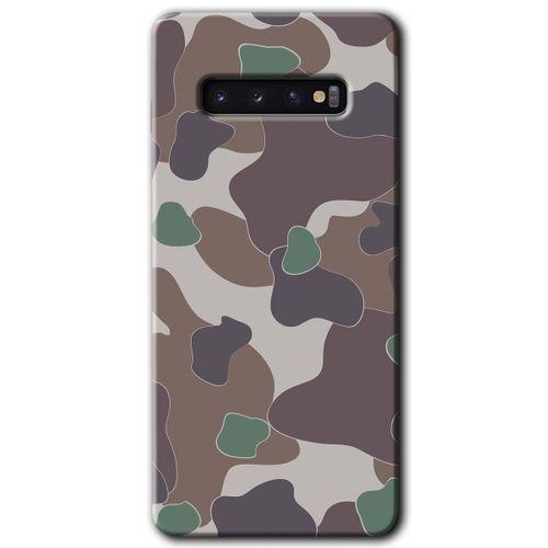 Galaxy S10 Kılıf HD Desen Baskılı Arka Kapak - Kamuflaj 11 + Kırılmaz Cam