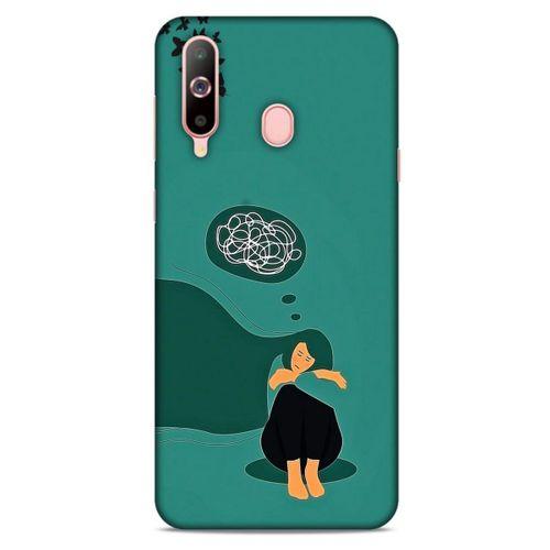 Samsung Galaxy A60 Kılıf Depresyon (11) Tam Koruma Siyah Gri