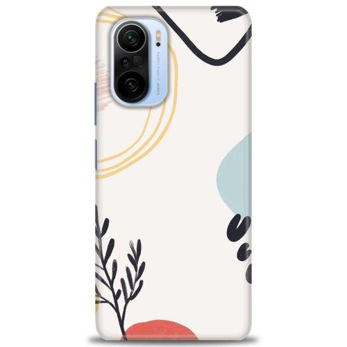 Xiaomi Redmi K40 Kılıf HD Baskılı Kılıf - Siyah Dal + Tam Ekran Koruyucu