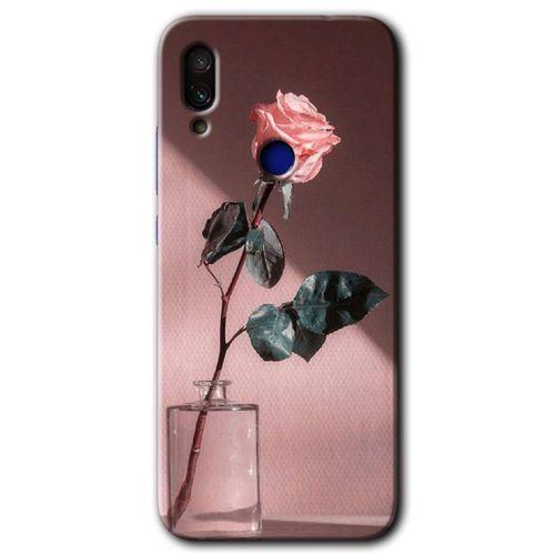Xiaomi Redmi Note 7 HD Baskılı Kılıf + 9D Tam Ekran Koruyucu - Retro Gül