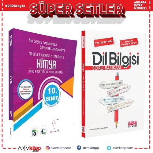 Karekök Yayınları 10. Sınıf Kimya MPS ve AKM Dil Bilgisi Soru Bankası Seti 2 Kitap