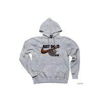 Just Do It Later Gri Kapşonlu Sweatshirt Hoodie