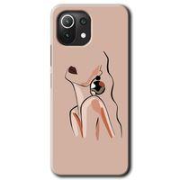 Xiaomi Mi 11 Kılıf HD Desen Baskılı Arka Kapak - Çizim Silüet + Kırılmaz Cam