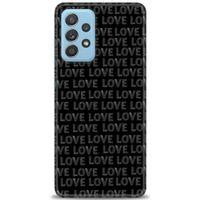 Samsung Galaxy A52s 5G Kılıf HD Baskılı Kılıf - Black Love + Tam Ekran Koruyucu