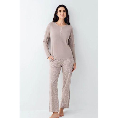 Pierre Cardin 9097-x Kadın Battal Uzun Kol Pijama Takım