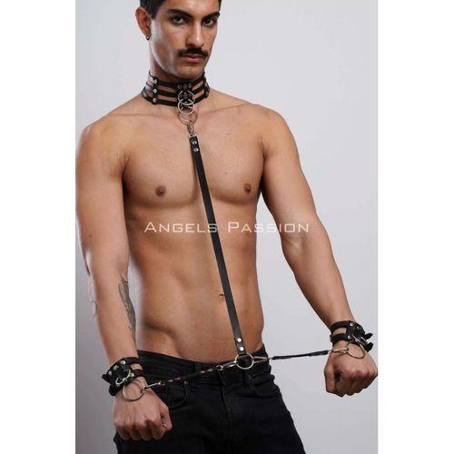 Fantazi Erkek Tasma Bileklik Takım, Choker - Bileklik Takım - APFTM56