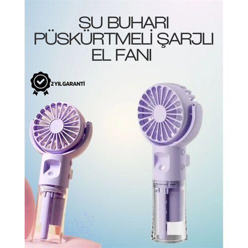 Şarjlı Buğu Fanı – Nemlendirici Sis Fonksiyonlu, Tip-c Girişli, Taşınabilir Masa Fanı