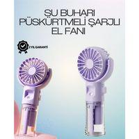 Şarjlı Buğu Fanı – Nemlendirici Sis Fonksiyonlu, Tip-c Girişli, Taşınabilir Masa Fanı