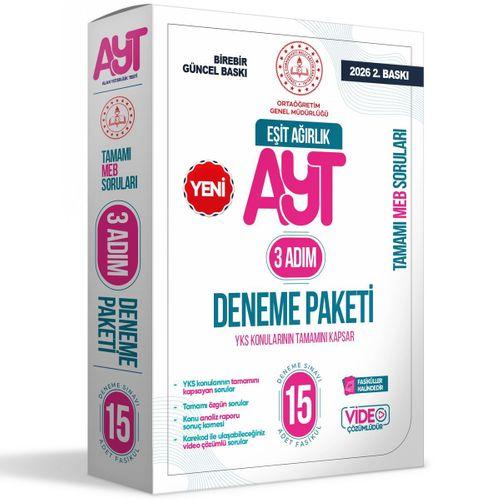 2026 3 Adım YKS-AYT Eşit Ağırlık (TM) MEBİ Özgün Sorular 15liDeneme Paketi VideoÇözümlü BASKI ÜCRETİ