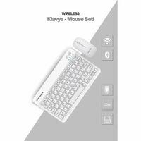 Beyaz Kablosuz Klavye Ve Mouse Seti