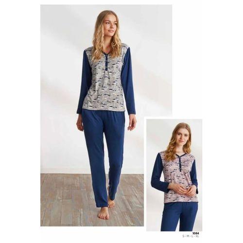1084 Uzun Kollu Pijama Takım