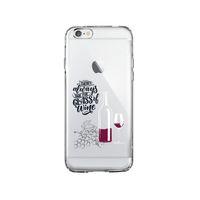 iPhone 6 Wine Tasarımlı Premium Şeffaf Silikon Kılıf