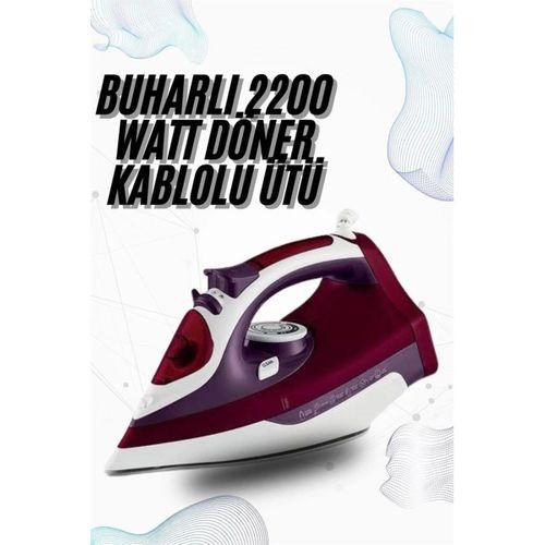 Buharlı Kablolu Ütü 2200 Watt Kireçlenme Önleyici Şok Buharlı