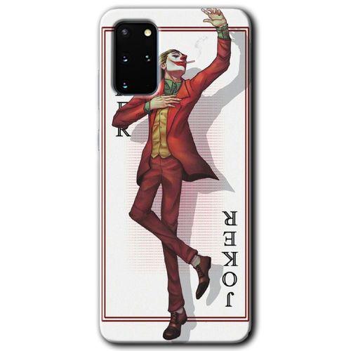 MRCİLETİSİM MRCİLETİSİM Samsung Galaxy S20 Plus Kılıf HD Desen Baskılı Arka Kapak + Temperli Cam - Joker İskambil