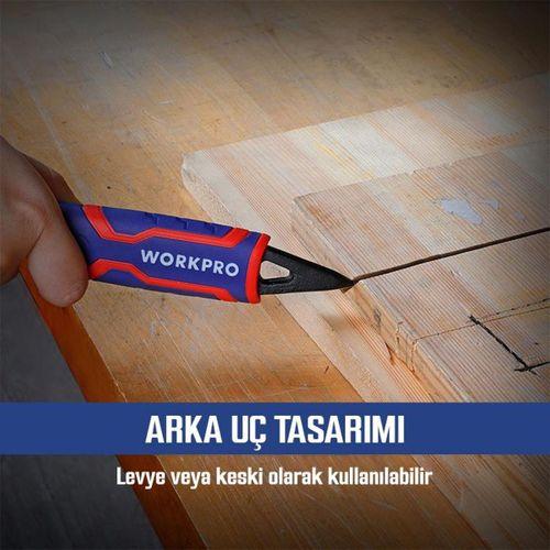 WORKPRO WP202574 2 Parça Otomatik Kilitlemeli Çok Fonksiyonlu Profesyonel Boru Anahtarı/ Levye Seti