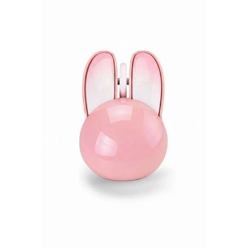 Tavşan Figürlü Kablosuz Mouse Pil Dahil Etiket Hediyeli Pembe