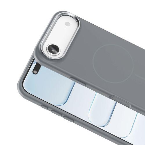 Apple iPhone 17 Air Kılıf M-Safe Şarj Özellikli Metal Kamera Çerçeveli Zore Edi Silikon Kapak