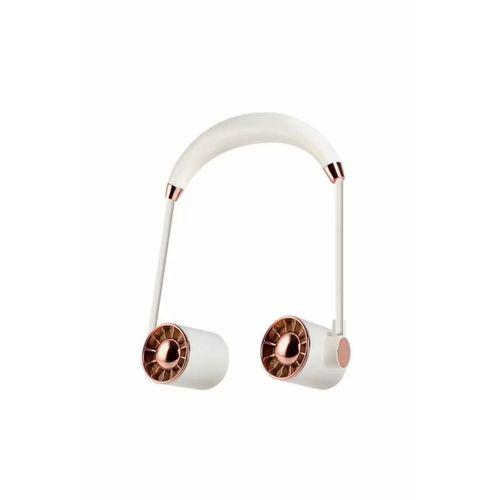 Boyunluk Fan Hava Soğutucu Vantilatör Boyuna Asmalı Şarjlı 3 Kademeli Mini Klima Beyaz