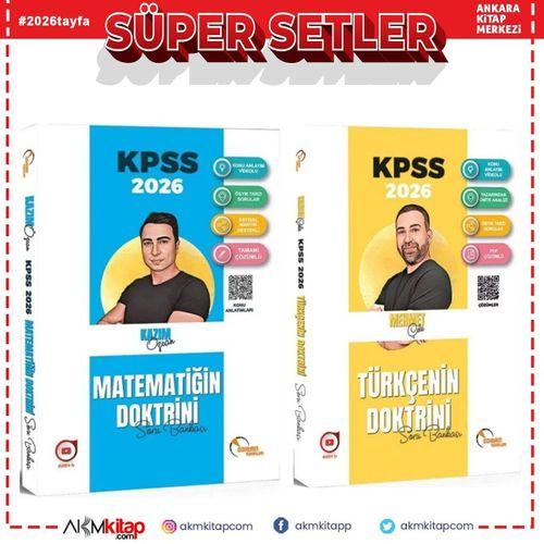 Doktrin Yayınları 2026 KPSS Matematik ve Türkçe Soru Bankası Seti 2 Kitap
