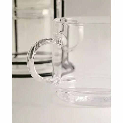 Standlı Borosilikat 4'lü Fincan Seti