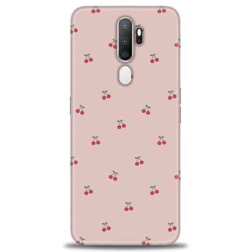 Oppo A9 2020 Kılıf HD Baskılı Kılıf - Kirazlar + Tam Ekran Koruyucu