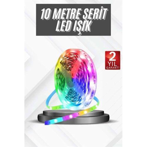 Rgb Şerit Led 10 Metre Led Işık Kumanda İle Kontrol Rgb