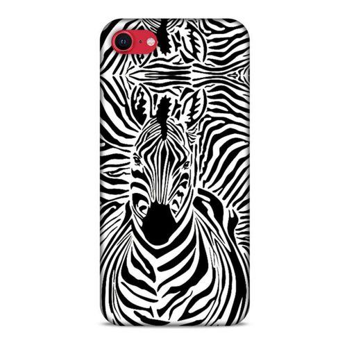 Animax Zebra Silüet Apple iPhone SE 2020 Kılıf Desenli Silikon