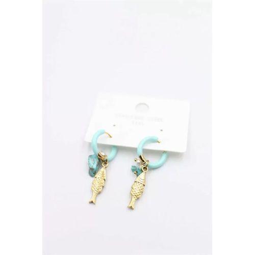 Balık Küpe - Turkuaz