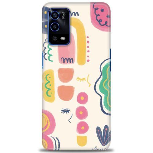 Oppo A55 Kılıf HD Baskılı Kılıf - Çizim + Tam Ekran Koruyucu