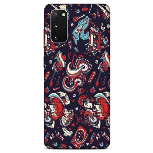 Retro (6) Desen Silikon Kılıf Renkli Samsung Galaxy S20 Kılıf