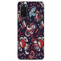 Retro (6) Desen Silikon Kılıf Renkli Samsung Galaxy S20 Kılıf