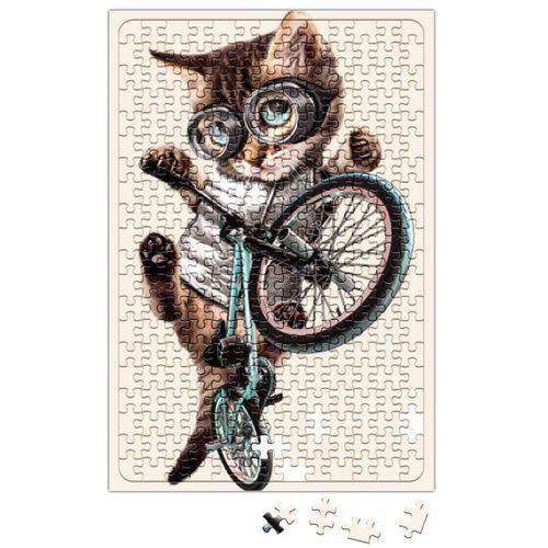 Cat Kedi Bisiklet Şov Puzzle 240 Parça Yapboz