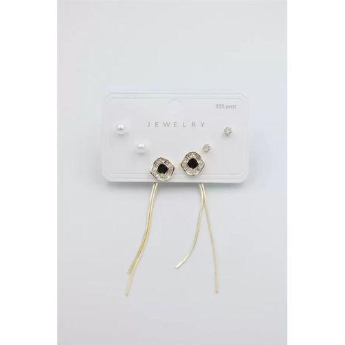 Çoklu Set Küpe - Altın