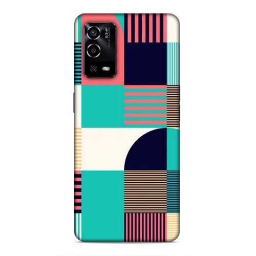 Oppo A55 5G Uyumlu Kılıf Insomnia (9) Kılıf Pembe Yeşil