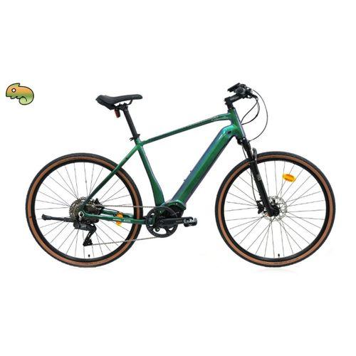 Carraro E-Sportive X Pro 28 Jant Elektrikli Şehir Bisikleti Yeşil Turkuaz Mor-Turuncu-Gümüş  56cm