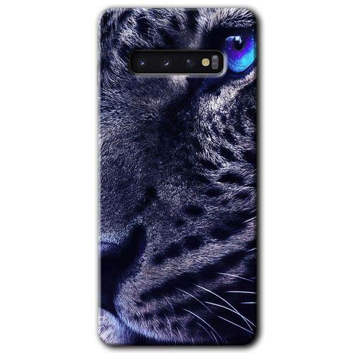 MRCİLETİSİM MRCİLETİSİM Samsung Galaxy S10 Kılıf HD Desen Baskılı Arka Kapak + Temperli Cam - Kaplan