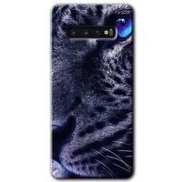 MRCİLETİSİM MRCİLETİSİM Samsung Galaxy S10 Kılıf HD Desen Baskılı Arka Kapak + Temperli Cam - Kaplan