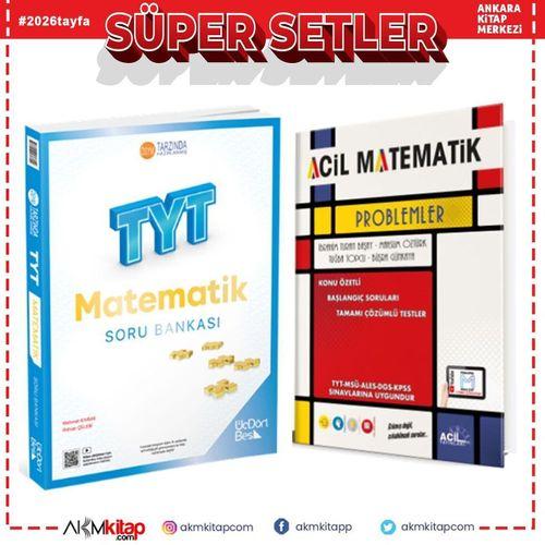 Üç Dört Beş TYT Matematik ve Acil Yayınları Problemler Soru Bankası 2 Kitap Set