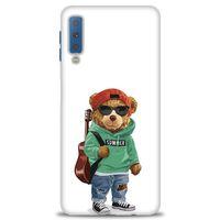 Samsung Galaxy A7 2018 Kılıf HD Baskılı Kılıf - Teddy Bear + Tam Ekran Koruyucu