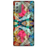 Samsung Galaxy Note 20 Kılıf Pastel Renkler (10) Full Koruma Kılıfı Fuşya Yeşil