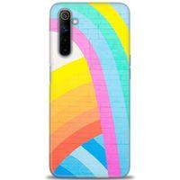Realme 6 Kılıf HD Baskılı Kılıf - Renkli Duvar + Tam Ekran Koruyucu