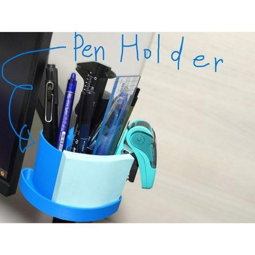 Monitör Kol Kalem Tutucu – 3D Baskı Ofis Aksesuar (Bu ürün Sadece Plastik parçadır - Almadan Önce Soru Sorabilirsiniz)